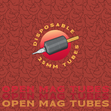 Open mag disposable tattoo tube close-up - Hens Teeth Tattoo Supply