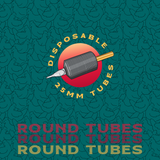 Angle round disposable tattoo tube close-up - Hens Teeth Tattoo Supply